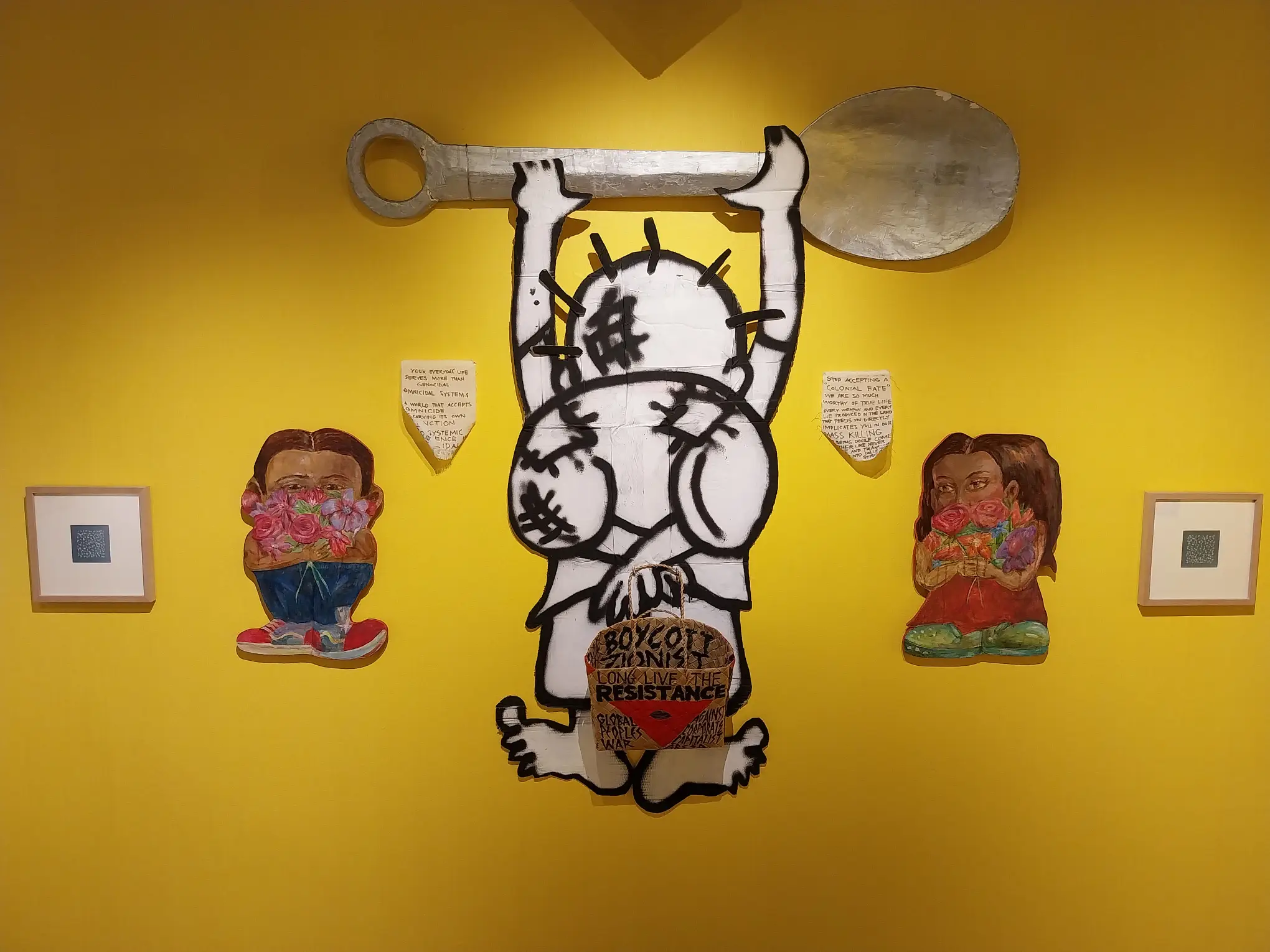 An artwork protesting the death of Palestinian children. It is a form of activism in art.