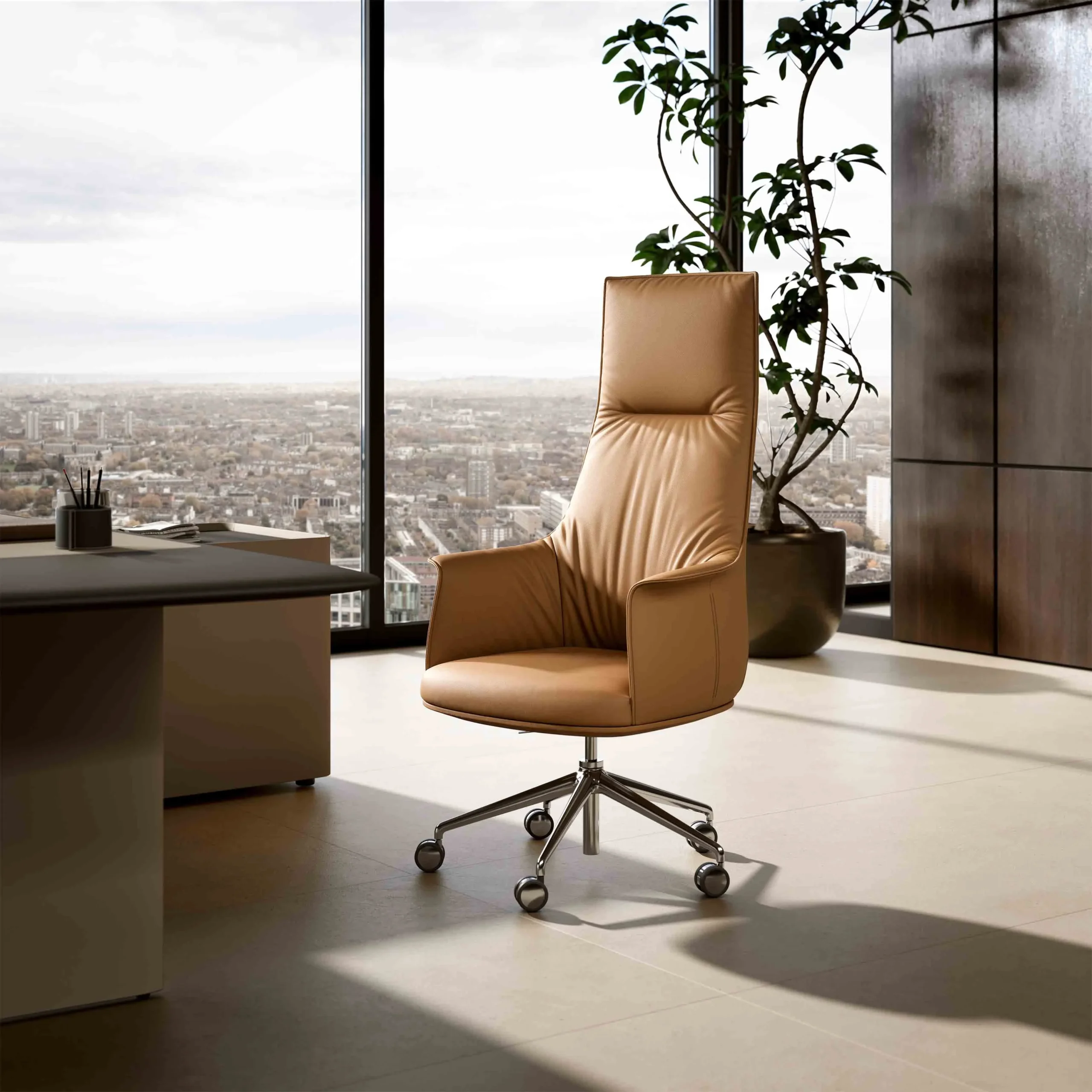 PF26 Archibald President task chair 1 - BluPrint The Archibald President Task Chair from the True Over Time Collection by Poltrona Frau